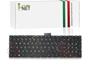 NEW NET NewNet Keyboards - Tastiera Italiana Compatibile con Notebook HP Pavilion Power 15-cb027nl Power 15-cb028nl Power 15-cb029nl Power 15-cb030nl Nera Retroilluminata