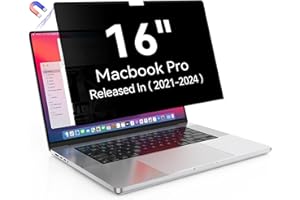 PROTESCREEN Magnetic Privacy Screen Protector Compatible with MacBook Pro 16 Inch (2021-2024, M1, M2, M3, M4), Removable Anti Spy Blue Light Glare Laptop Privacy Filter