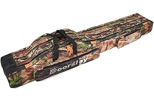 doorslay 3-lagige Angeltasche, Tragbar Angeltasche Rutentasch, Faltbar Angelrutentaschen, Rutentasche Rod Case für Angelruten, Angelgerät Reise-Aufbewahrungstasche, 120/150 cm(optional)