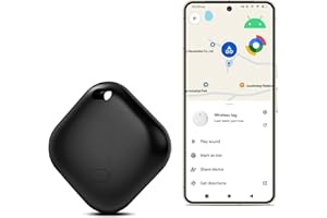 LIZOAK Airtag Android Smart Tracker GPS for Android, Bluetooth Object Locator with Google Find My Device Function, Compatible with Keys, Bags, Suitcases and Wallets, Black