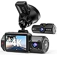 VANTRUE N2S 4K GPS Dashcam Vision Nocturne IR, Double 1440P Caméra Embarquée Avant et Arrière pour Voiture, 24H Double Survei