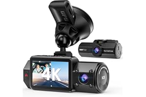 VANTRUE N2S 4K Dashcam Auto Dual 1440P Dash Cam Vorne Innen, GPS 24Std. Dual Parküberwachung, Dasch-Cam Infrarot Nachtsicht, 2160P Vorne, 2 Zoll 320°Superkondensator Autokamera G Sensor Max. 512GB