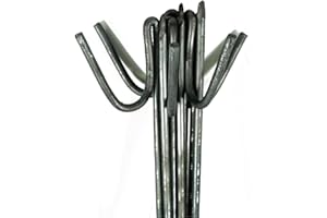 True Products Steel Fencing Pin | 1.25m | 8mm | Pack of 10 Pins with Shepherds Crook Head for Temporary Barrier Fencing and Garden Netting
