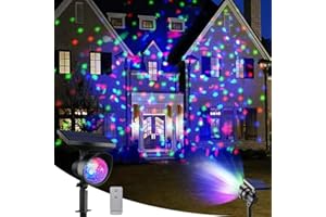DVTCDTED Solar Remote Control Christmas Projector Light – Colourful red and Green Firefly LED Lights for Outdoor use. IP65 Waterproof and Ideal for Landscape Decoration at Christmas, Yard, or Holiday Parties.