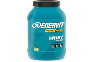 Enervit Pure-Pro 100% Whey Protein Gusto Vaniglia, Proteine in Polvere Isolate per Massa Muscolare, 100% Proteine del Siero del Latte, Concentrato con Vitamina B6, Carica Proteica Post Workout, 750 g