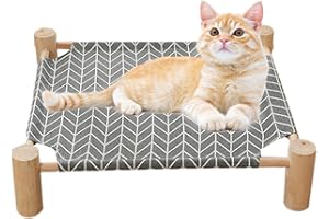 Jyuha Letto per cani all'aperto | Piccola cuccia in legno per animali domestici per l'estate,Letto per cani da esterno, letto amaca. Letto per cuccioli, letti per gatti per gatti indoor Jeciy-it