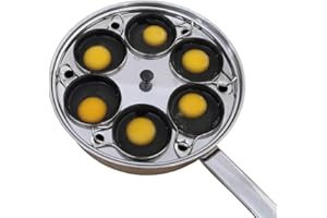 RUNZI Egg Poacher Pan - Stainless Steel Poached Egg Cooker – Perfect Poached Egg Maker – Induction Cooktop Egg Poachers Cookware Set with 6 Nonstick Large Silicone Egg Poacher Cups