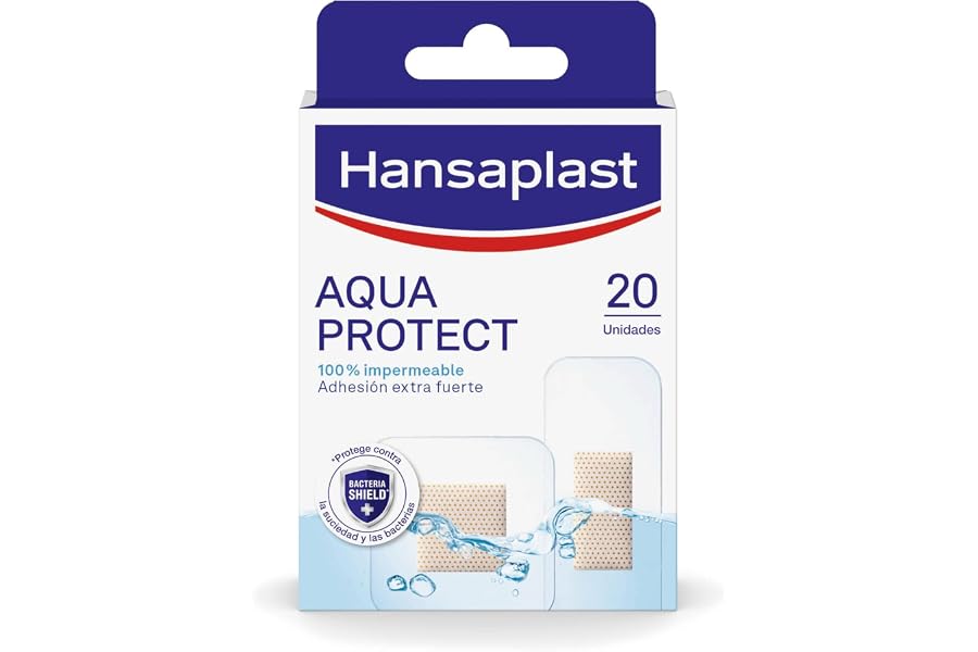 Hansaplast Aqua Protect Apósitos para heridas, apósitos impermeables, para nadar y bañarse, adhesión extrafuerte, altamente a
