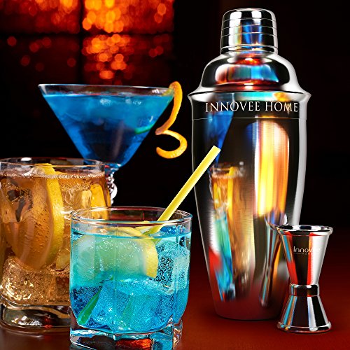 Innovee Cocktailshaker Set – Premium Bar Kit mit kostenlosem Messbecher und Cocktailrezepte Ebook – 0,7L Professioneller Edelstahl Cocktail Shaker – Mixer mit Sieb - 3