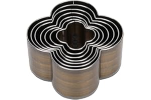 FABATER 7 pezzi fustella in pelle, taglierina in pelle cava in acciaio ad alto tenore di carbonio, stampo per taglio in pelle a forma di fiore set per artigianato in pelle fai da te fatto a mano