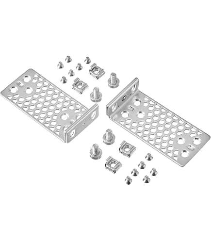 MokerLink Rack Mount Kit Für 10,6-Zoll-Switches – Lochabstand 14–30 Mm, Kompatibel Mit Netgear, Cisco, HP Uvm.