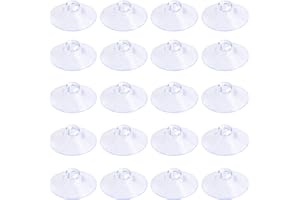 Pawfly 20 Pack Clear Suction Cups 3 cm PVC Plastic Sucker Without Hooks for Home Decoration and Organization