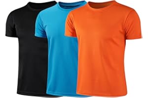 Moggemol Kids 3Pcs Rash Guard UPF 50+ UV Sun Protection T-Shirt Quick Dry Swimming Top Running Sport Athletic Tees