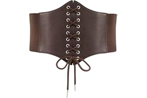 ARWIG Cintura corsetto, cintura elasticizzata per donna costume da pirata adulto donna pirata corsetto Catwoman accessori cintura corsetto in pelle vita corsetto per cosplay pirata Catwoman