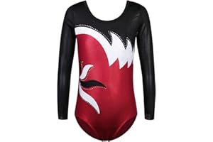 ZNYUNE Niña Maillot de Gimnasia Multicolor Mangas Largas/sin Mangas