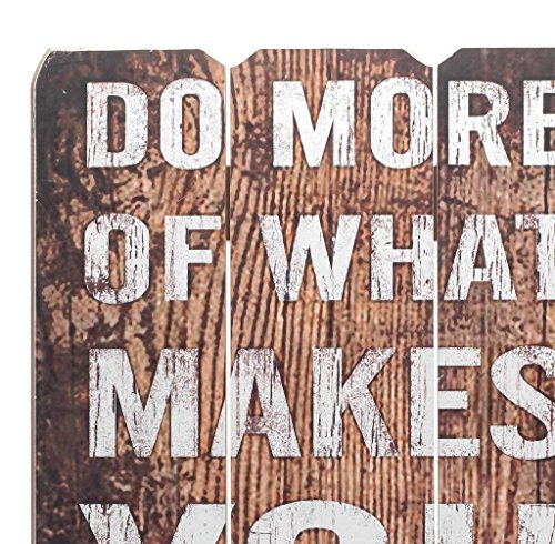 Holzschild Holz-Bild Spruch Lebensweisheit Happy 60x40cm – Wandbild Dekoschild Vintage Bild Holz Holztafel Wanddeko Wandobjekt Wandschild Leben Glück - 2