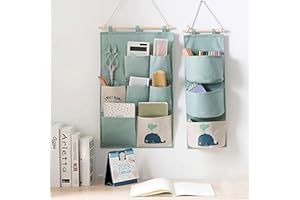 Arawat Lot de 2 organisateurs muraux suspendus - Sac de rangement suspendu pour porte de bureau, mur, porte, salle de bain, armoire, chambre d'enfant, sac à outils, panier suspendu