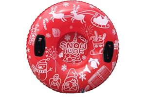 YJZQ Luge Gonflable Tube Siège de Ski Robuste Tube à Neige Sport Hiver Traîneau Pliable Cercle avec poignées pour Enfants et Adultes Dia 94CM Coloré