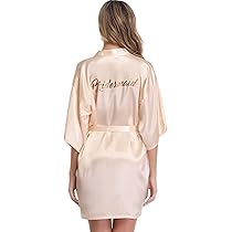 SMTSEC Kimono da Donna con Stampa Floreale Vestaglie in Raso Setoso Vestaglia da Sposa Taglie Forti Camicia da Notte Lunga Sexy Morbida E