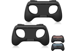 TRANSNOVO Grips Compatible with Nintendo Switch 2, Wear-resistant Handle Kit for Enhanced Comfort, Secure Fit & Durable Design, Controller Holder for Long Gaming Sessions, Black