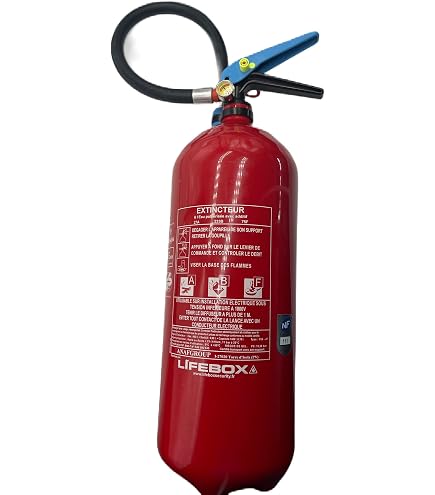 Protex SD6 E Extincteur à Mousse 6 Litres Sans Fluorure - Classes A & B, Norme DIN EN 3, Support Mural Inclus, Fabriqué UE