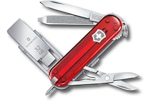 Victorinox Work avec Clé USB Petit Couteau de Poche Suisse, Léger, Multitool, 8 Fonctions