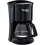 Moulinex FG1528 Principio Caffettiera Americana con Sistema Antigoccia, 6 Tazze, Potenza 600 W, Nero