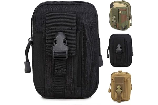 ZhaoCo Sac Tactique Ceinture, Sacoche Ceinture Nylon Molle EDC Gadget Utilitaire téléphone cellulaire pour Randonnée Voyage Sport Plein-air