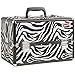 Beautify Professional Large Zebra Print Aluminium 8 compartment Beauty Box Cosmetics & Make Up Case