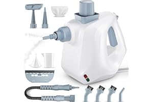 SUNOWL Dampfreiniger Handgerät,Tragbarer Dampfreiniger mit 10 Zubehörteilen,Mehrzweck Dampfreiniger für Zuhause von Tapeten,Boden,Teppich,Sofa,Polstermöbel,Auto,Fliesen,Polster,Bad Steam Cleaner
