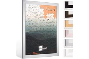 Bildershop-24 cornici puzzle London per puzzle... 1000 pezzi, 48 x 64 cm, 64 x 48 cm, argento con vetro acrilico