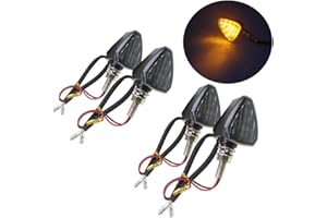 SFONIA 4pcs Intermitentes Indicadores de Motocicleta 15LED Luces de Señal de Vuelta 12V Universal Impermeable para Moto Scooter Quad Cruiser Off Road