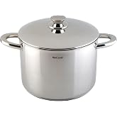 Wecook 18/10 Stainless Steel Saucepan with Lid, Induction, 18 cm, 3.5 L | 1/4" tri-layer base, oven up to 392&deg;F, inner scale