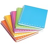 Pigna Confezione da 5 Quaderni Skip Monocromo PPL Fluo, Blocco spiralato, f.to A5, Righe, 1R