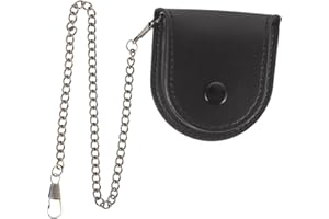 INOOMP Étui en Cuir pour Montre De Poche Boîtier De Montre De Poche Sac De Montre Portable Porte-Montre De Poche Support De Montre De Poche Vintage Unité Centrale Homme Valise Métal