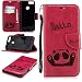 Produktbild Huawei P Smart Hülle, Huawei P Smart Schutzhülle, Huawei P Smart coverAlfort Lederhülle PU + PC Hülle Magnetverschluss Ledercase Handytasche mit Standfunktion und Kartenfächer (Rot)
