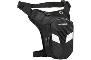 EOAMGO Leg Bag, Motorcycle Leg Bag with Adjustable Straps, Expandable Storage Tactical HipBag for Cycling Hiking Climbing