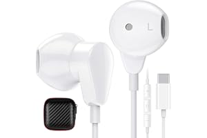 TITACUTE Słuchawki douszne USB typu C z kablem mikrofonowym, słuchawki douszne, dźwięk HiFi, słuchawki do Samsung Galaxy S20 FE S22 S21 S23 Ultra A53 A33 A54 A34 Z Flip 4 OnePlus Nord 2T 9 Pro, Mi 12