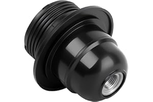 Quwem Edison Screw ES E27 Light Bulb Lamp Holder Pendant Socket,E27 Black Bakelite Light Fitting Table Lampholder with Shade Lampshade Ring Adapter for Table Ceiling Pendant Lamp Parts