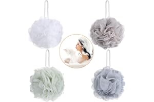 MCSQK 4 Pz Morbide Spugne da Bagno Esfolianti Spugne in Luffa per Doccia, Mesh loofahs Spazzola per il Corpo Spazzola per le Donne gli Uomini Esfoliare la Pelle Pulita lenire la Pelle