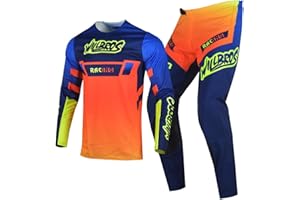Willbros Pantaloni in Maglia Completo Motocross Enduro Abbigliamento Moto Fuoristrada Cross MX BMX MTB Unisex Adulto