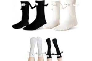 FIDGET PACK Calcetines magnéticos, 2 pares de calcetines a mano, divertidos calcetines unisex, calcetines magnéticos, succión magnética, 3D de succión magnética, calcetines de pareja unisex divertidos para