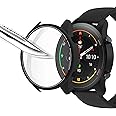 Msm-case Nero con Pellicola Protezione Schermo Vetro Temperato per Xiaomi Mi Watch, 9H Durezza PC Case,Bumper,Sottile Case Pr