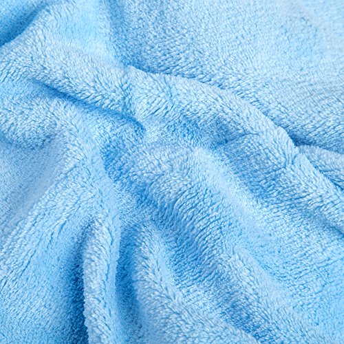 TecTake Kuscheldecke 150x200cm Microfaser Mikrofaser Decke Tagesdecke – diverse Farben – (Blau) - 4