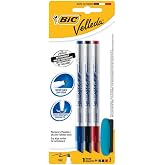 Bic Velleda 1721 Fin 3 ke&ccedil;e kalemi blister kuru silinebilir + silme silme &ndash; siyah/mavi/kırmızı
