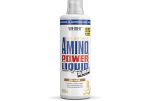 ‎WEIDER Weider - Amino Power Liquid - Flüssiges Hydrolysiertes Protein - Aminosäuren - 23g Protein pro 45 ml für Muskelaufbau - Mit L-Leucin, Taurin, Vitamin B6 - 1 Liter - Cola