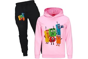 Jicahond Number Printing Hoodies Kids Cartoon Merch Tracksuits Boys 2pcs Outfits 2-13 Years