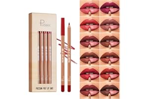 Sitovely 12PCS Crayon à lèvres,Lip Liner Pencil Set, Stylo crayon à lèvres longue tenue,Gobelet antiadhésif,Formule crémeuse et anti-taches,Coffret cadeau de rouge à lèvres mat à texture lisse(B, M)