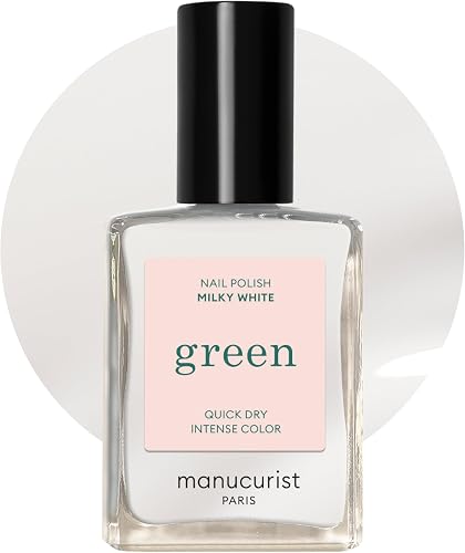 Mejores consejos para maquillarse para una cita romántica Manucurist Green Pintauñas Milky White - Pintauñas Blanco Leche | Esmalte de Uñas Secado Rapido - 9-Free sin Toxicos - Larga