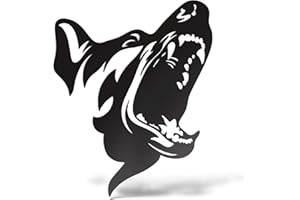 Erreinge Aufkleber Schäferhund Schwarz Schriftzug PVC für Abziehbild Tapete Auto Moto Helm Camper Laptop - 20 Cm